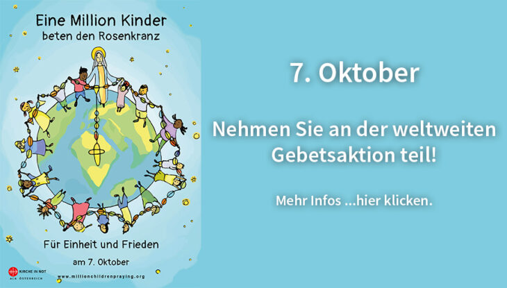 Eine Million Kinder beten den Rosenkranz Pop Up