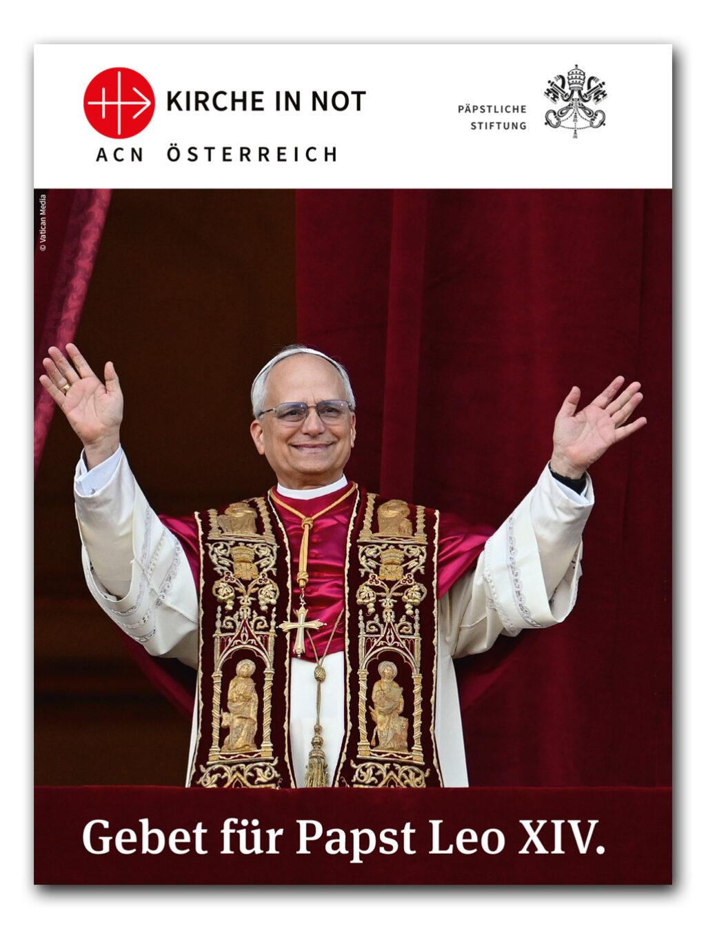 Kostenlose Gebetskarte für<br />
Papst Leo XIV.
