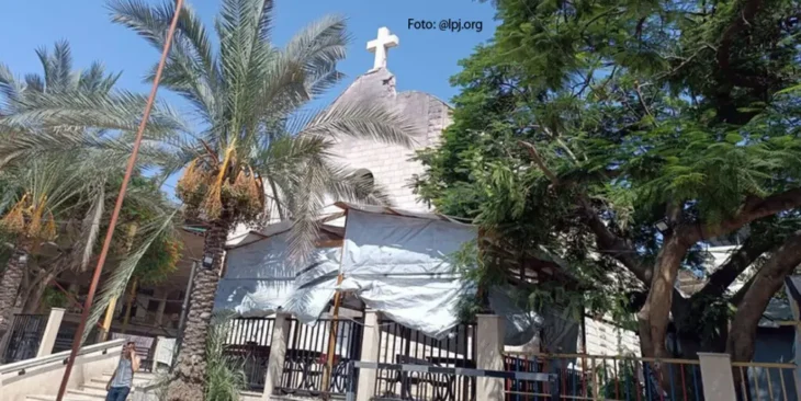 Die katholische Kirche in Gaza (Foto: @lpj.org)