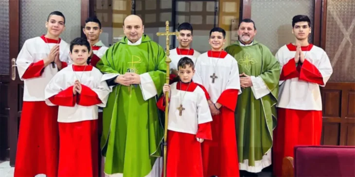 Gaza Pfarre Priester Ministranten