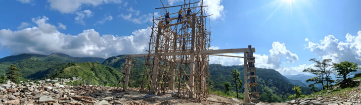 Indonesien Baustelle Kapelle