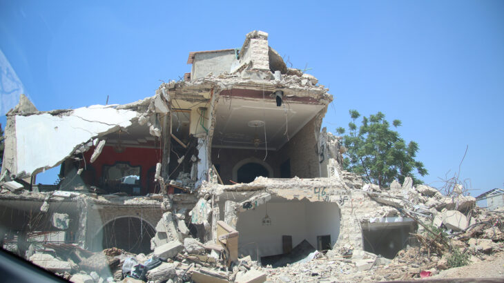 Libanon zerstörtes Haus