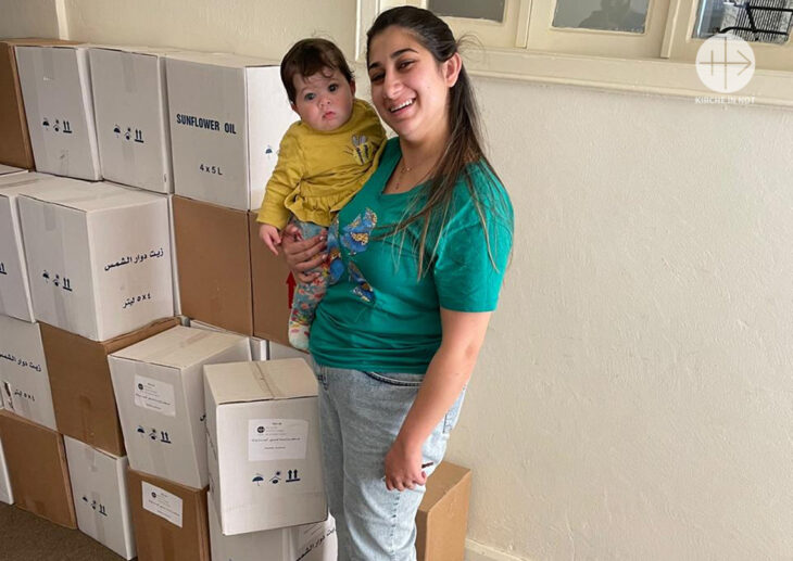 Libanon Vertriebene Lebensmittelpaket